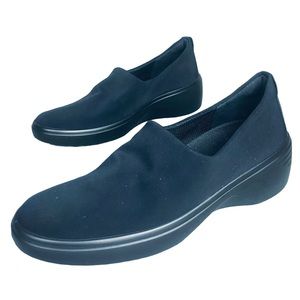 ECCO Women's Soft 7 Wedge Slip-on Sneaker Shoe Heel 1.4"  Black EU 38 US 7-7.5